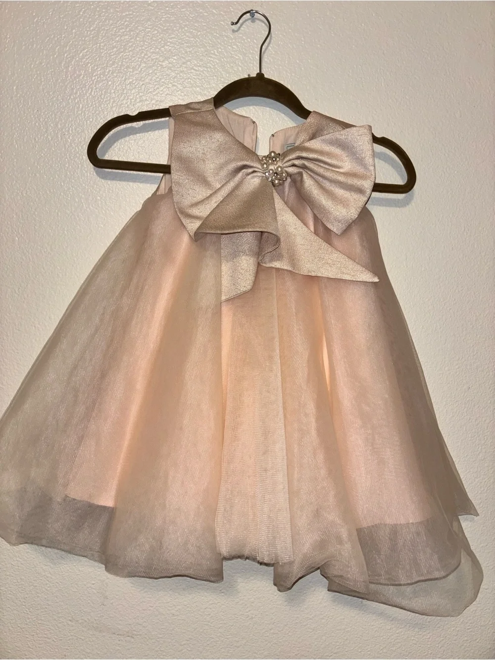 Petit Maison Kids Jackie Peach dress and headband size 4